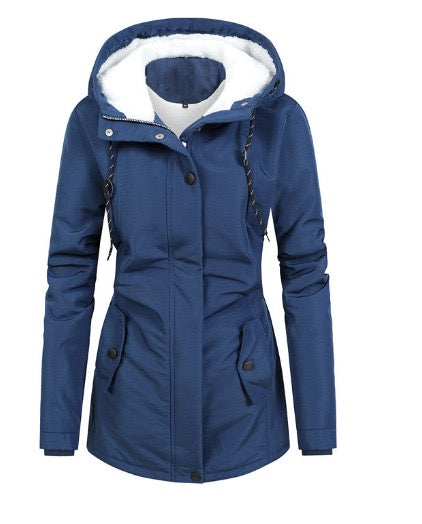 Parka Plissée Élégante pour Femme | Avec Capuche