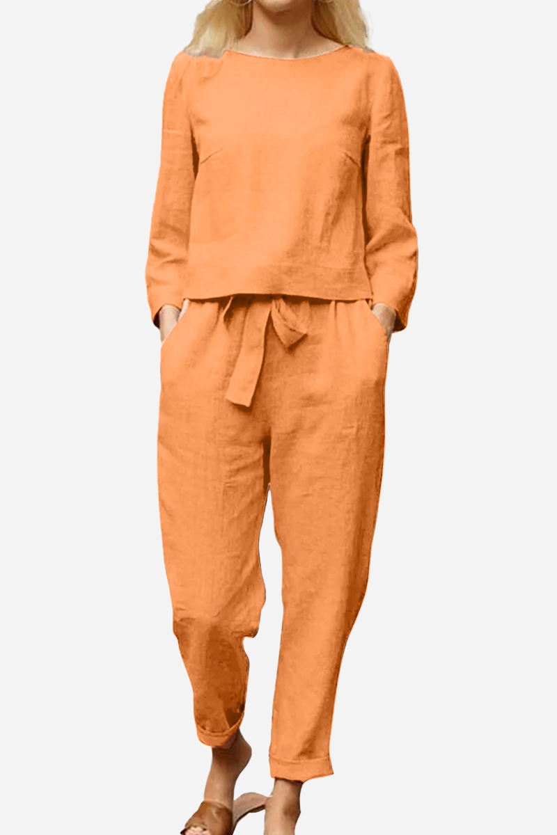 Ensemble Monochrome Élégant Pour Femme | Deux Pièces Légères
