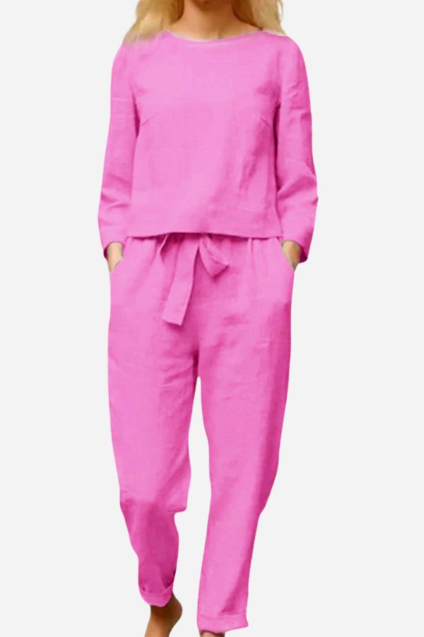 Ensemble Monochrome Élégant Pour Femme | Deux Pièces Légères