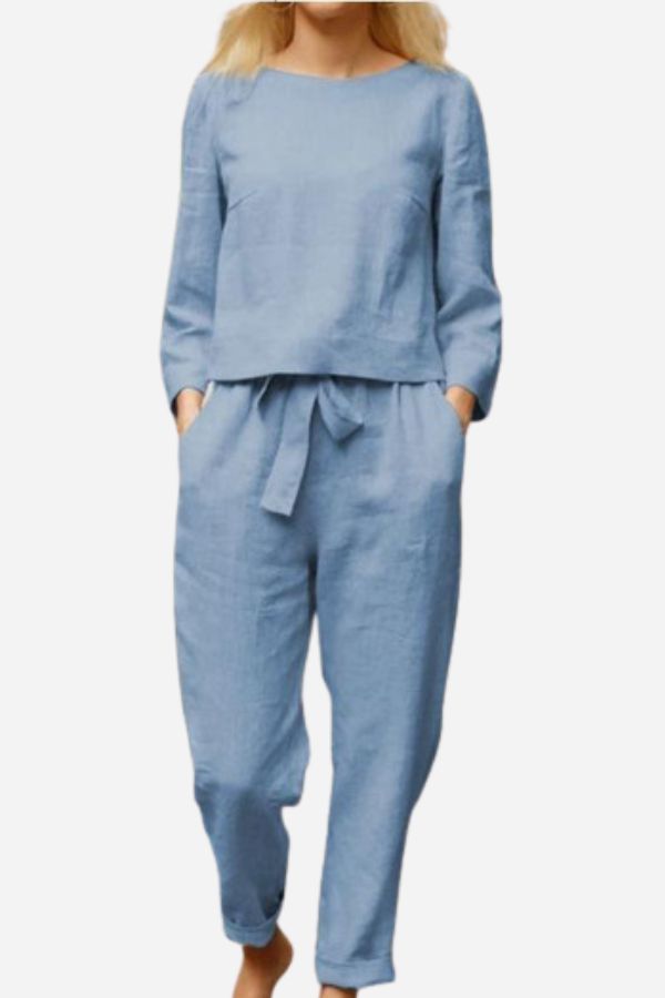 Ensemble Monochrome Élégant Pour Femme | Deux Pièces Légères
