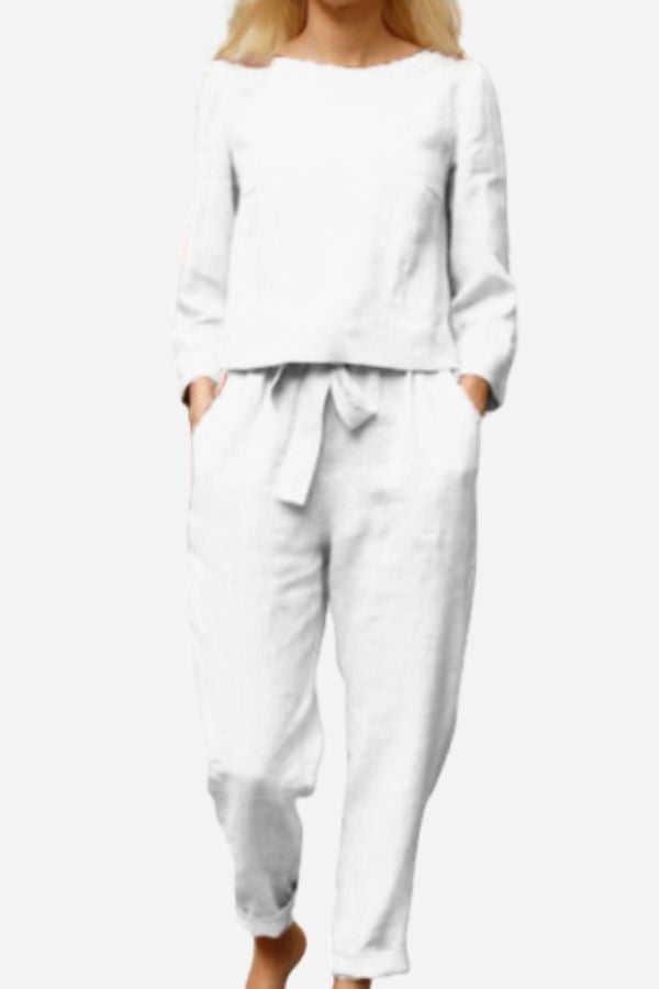 Ensemble Monochrome Élégant Pour Femme | Deux Pièces Légères