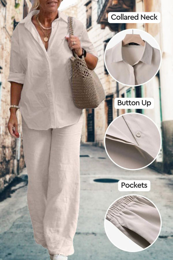 Ensemble Décontracté Monochrome Pour Femme | Deux Pièces