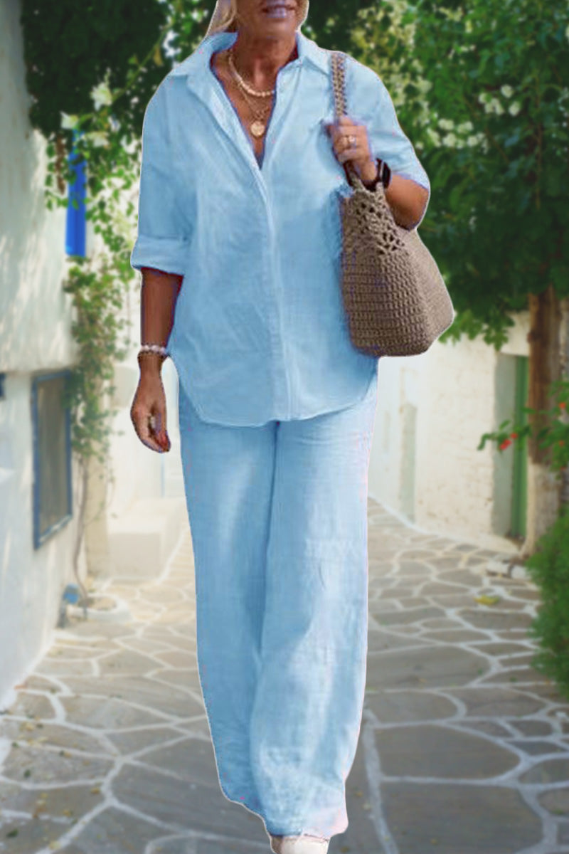 Ensemble Décontracté Monochrome Pour Femme | Deux Pièces