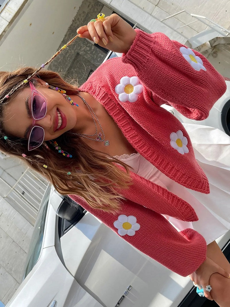 Women's Floral Knit Vest | Elegant &amp; Cozy