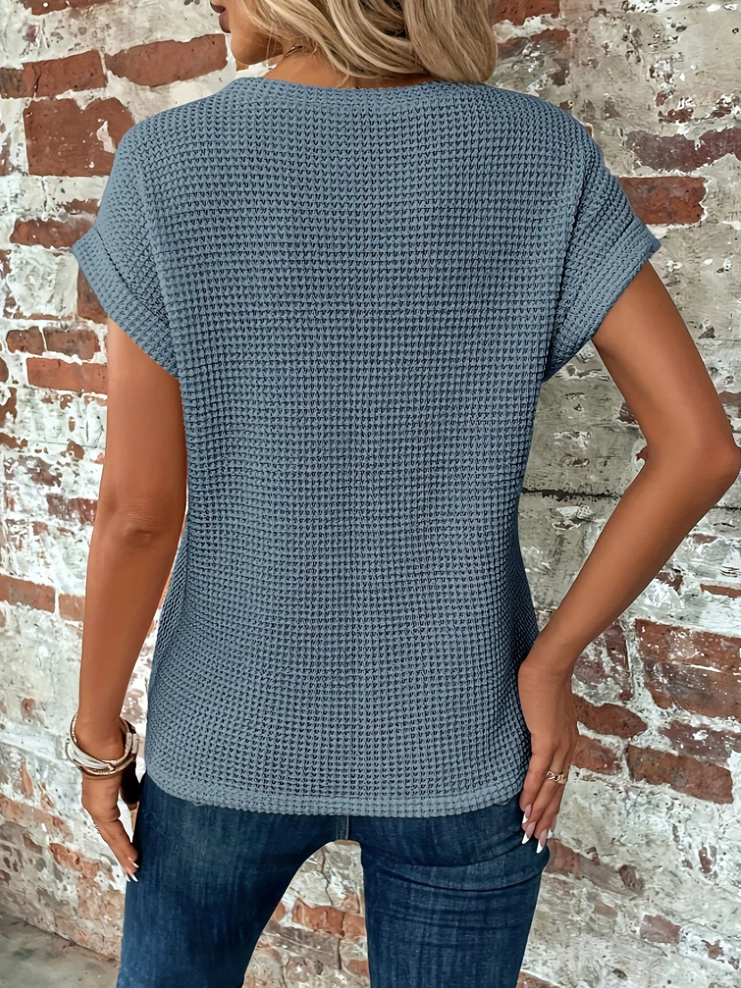 T-Shirt Torsadé Texturé Pour Femme | Coupe Décontractée