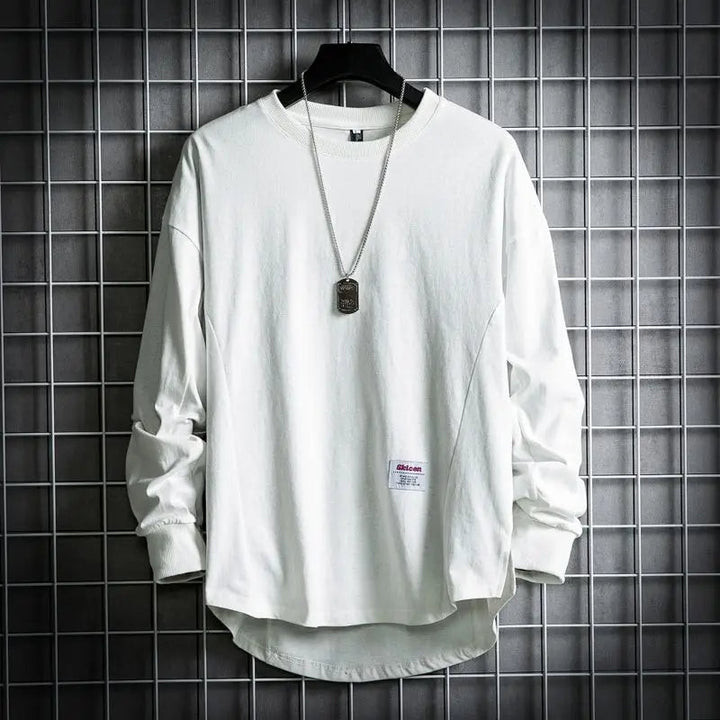 Pull Décontracté Minimaliste Pour Hommes | Ourlet Plongeant