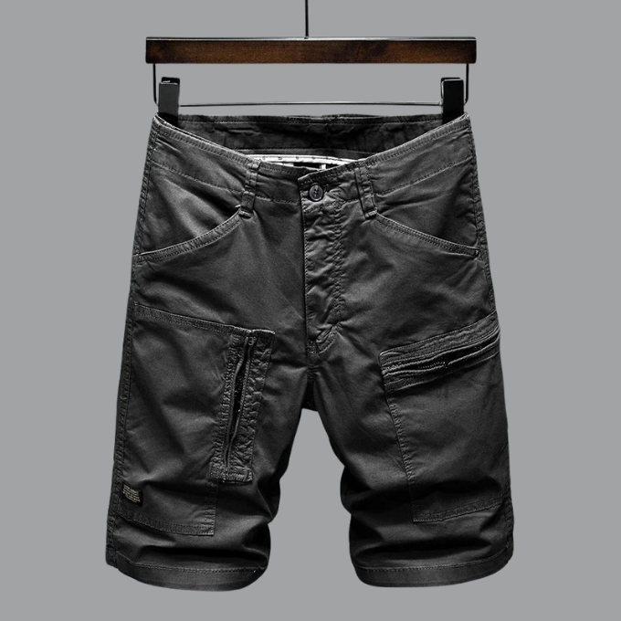Pantacourt Cargo Ajusté Pour Hommes | Extensible