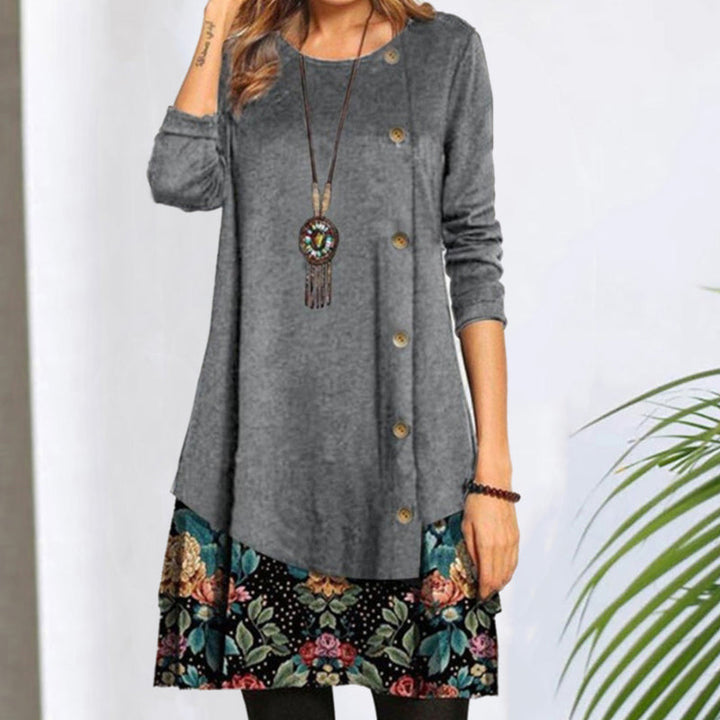 Robe Décontractée À Double Couche