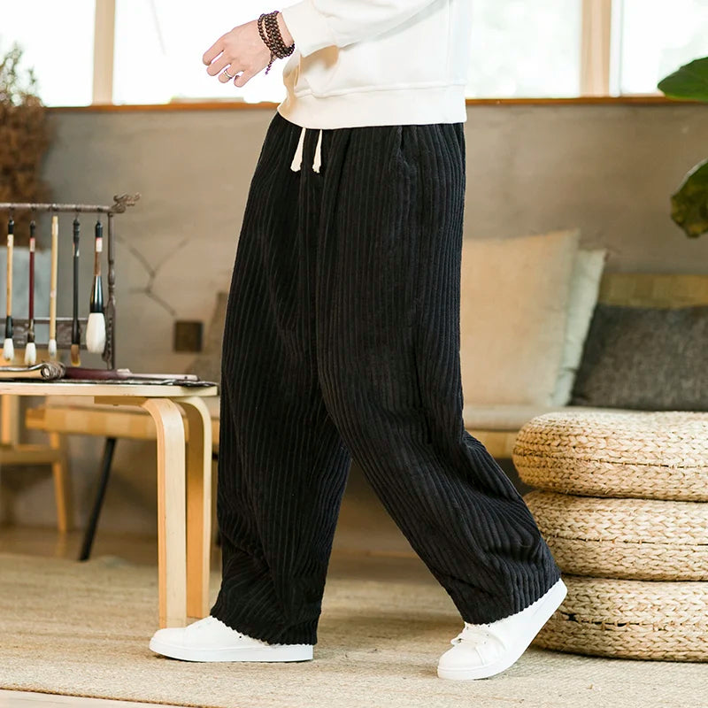 Pantalon Texturé Décontracté Pour Hommes | Coupe Large