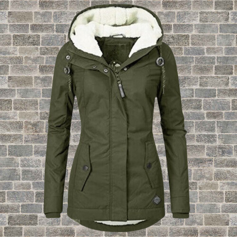 Parka Plissée Élégante pour Femme | Avec Capuche
