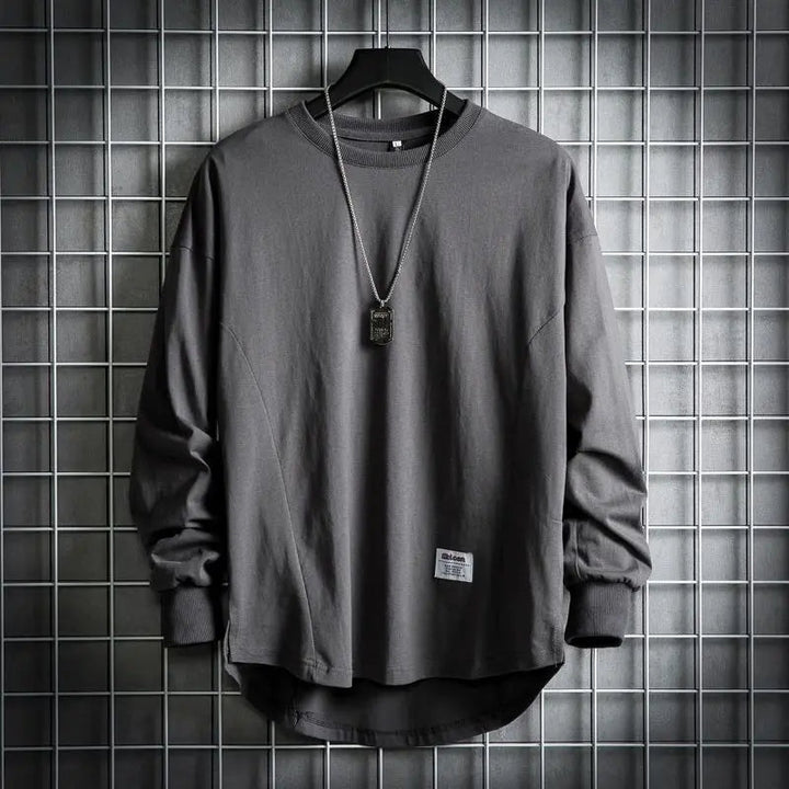 Pull Décontracté Minimaliste Pour Hommes | Ourlet Plongeant
