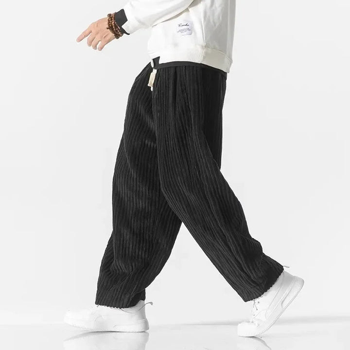 Pantalon Texturé Décontracté Pour Hommes | Coupe Large