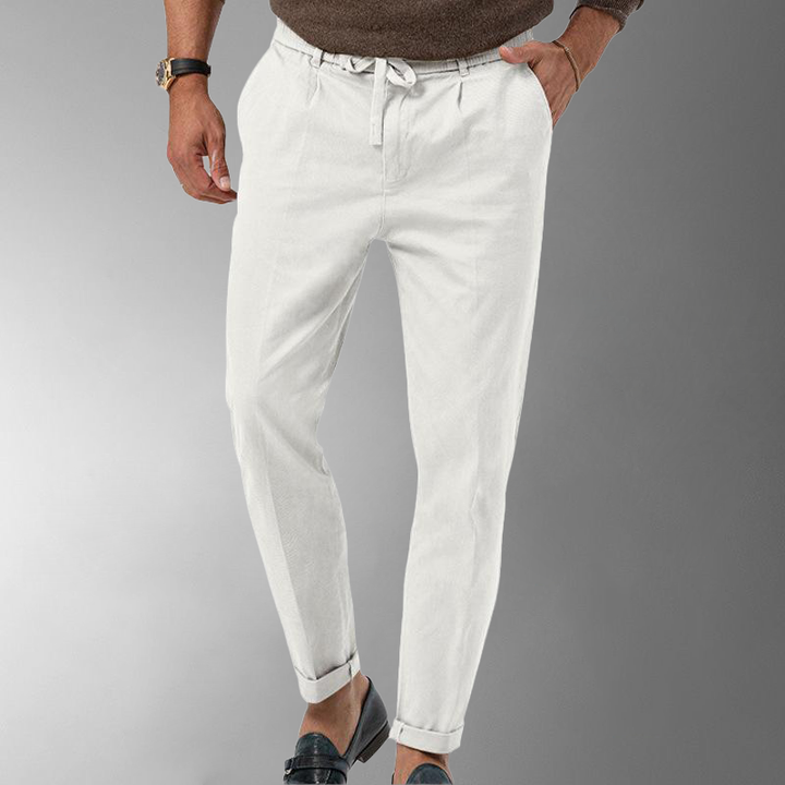 Pantalon élégant en lin pour homme | Coupe confortable