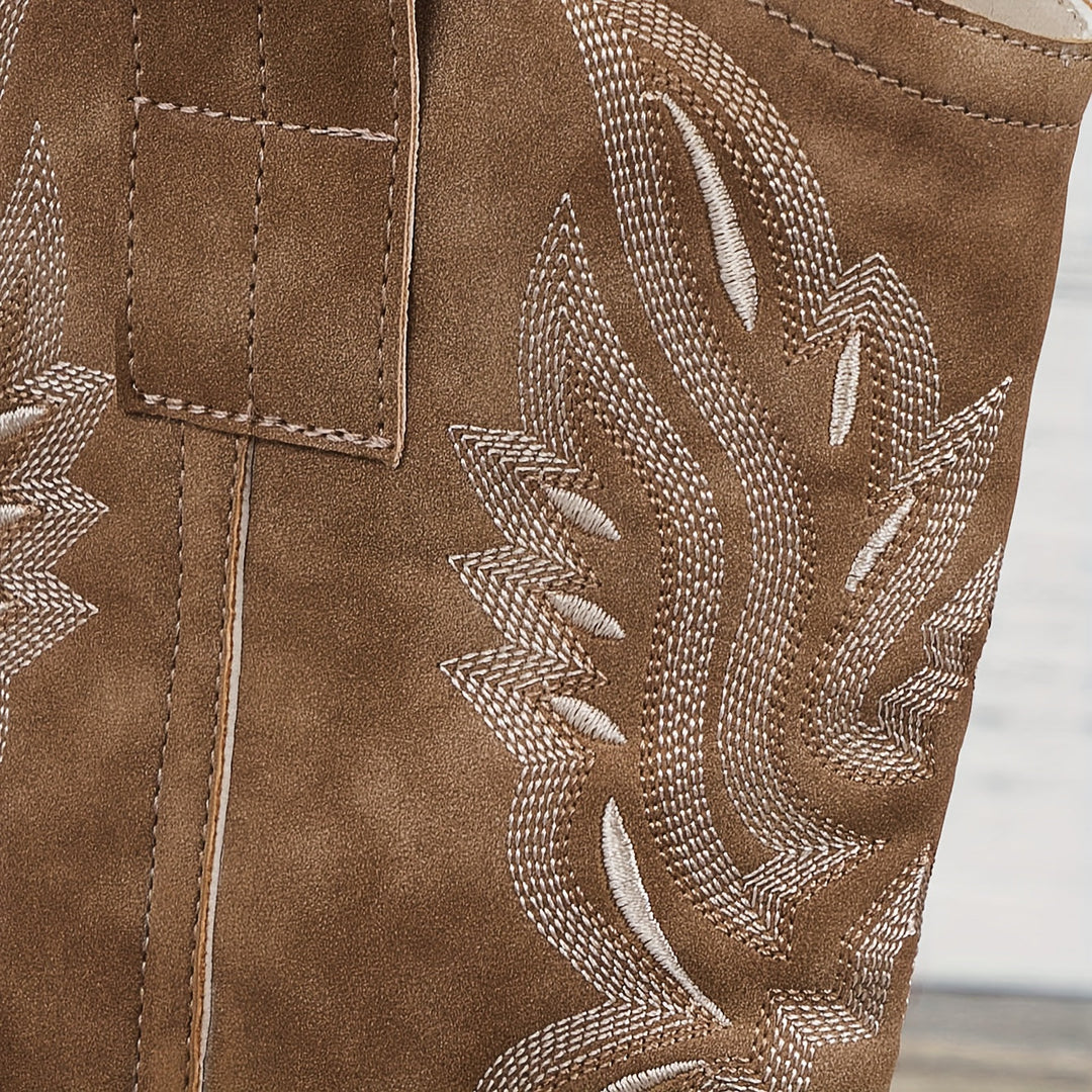Bottes de cowboy à talons épais, élégantes