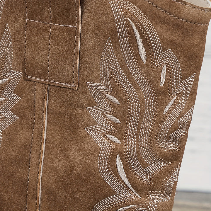 Bottes de cowboy à talons épais, élégantes