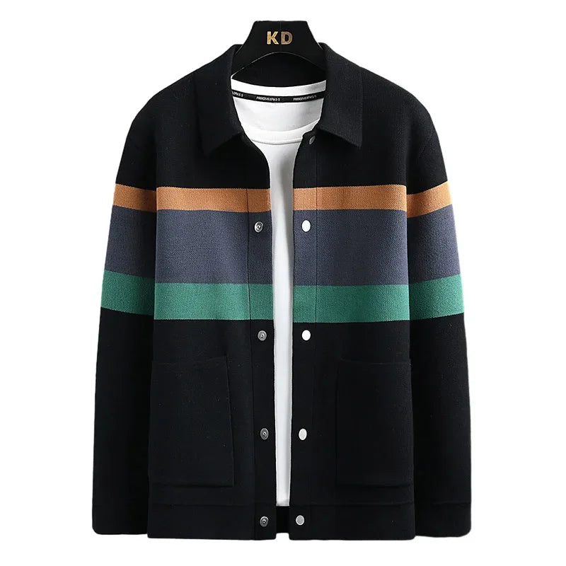 Veste Rétro En Maille Pour Hommes | Coupe Décontractée