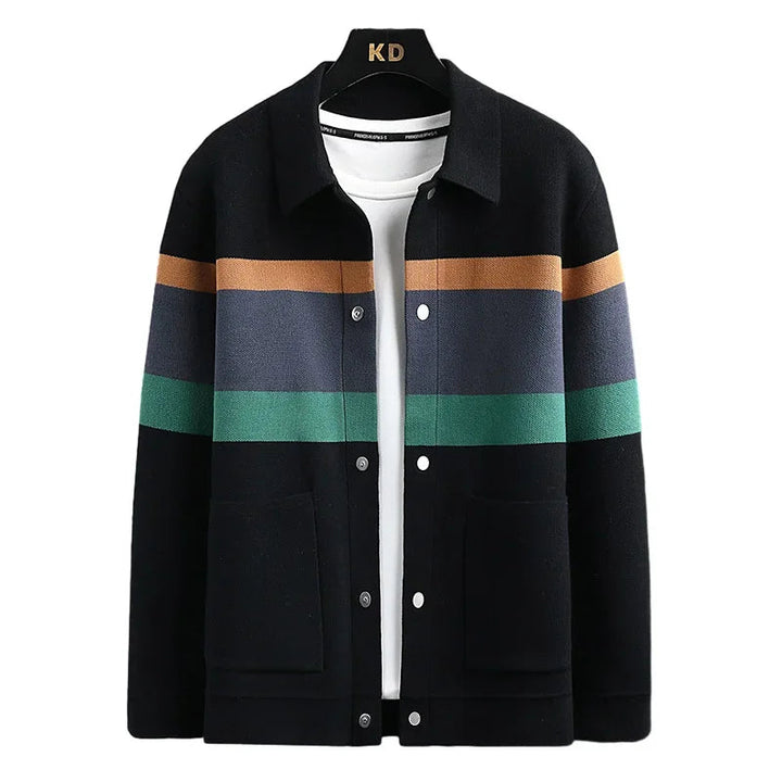 Veste Rétro En Maille Pour Hommes | Coupe Décontractée
