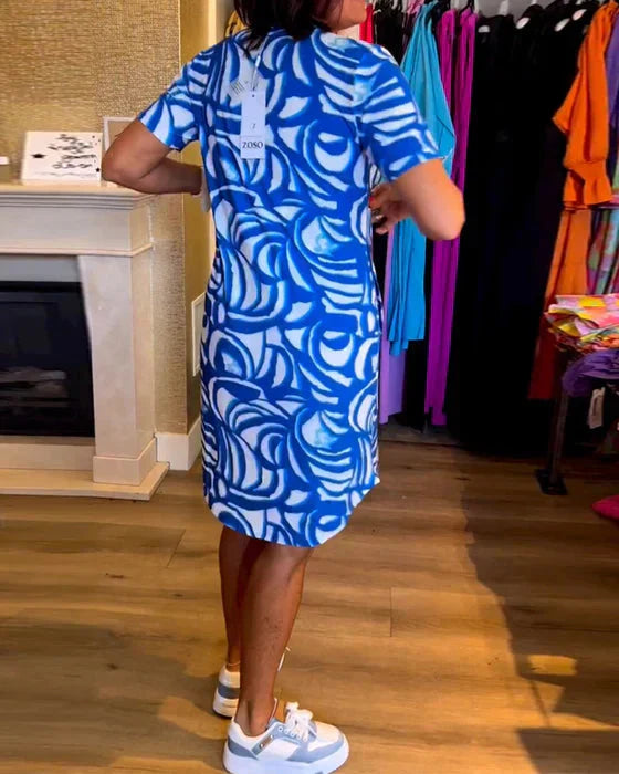 Brielle | Robe Imprimée Décolleté en V