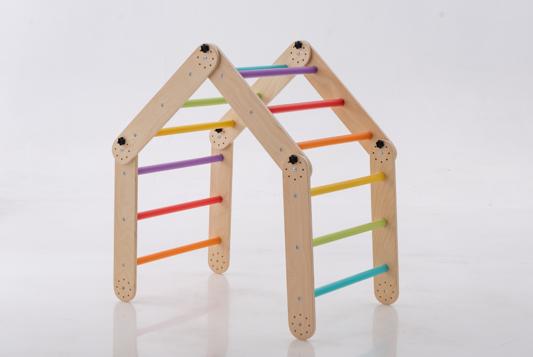 Transformable triangle + Reversible climbing ramp | 2-in-1 foldable climbing structure