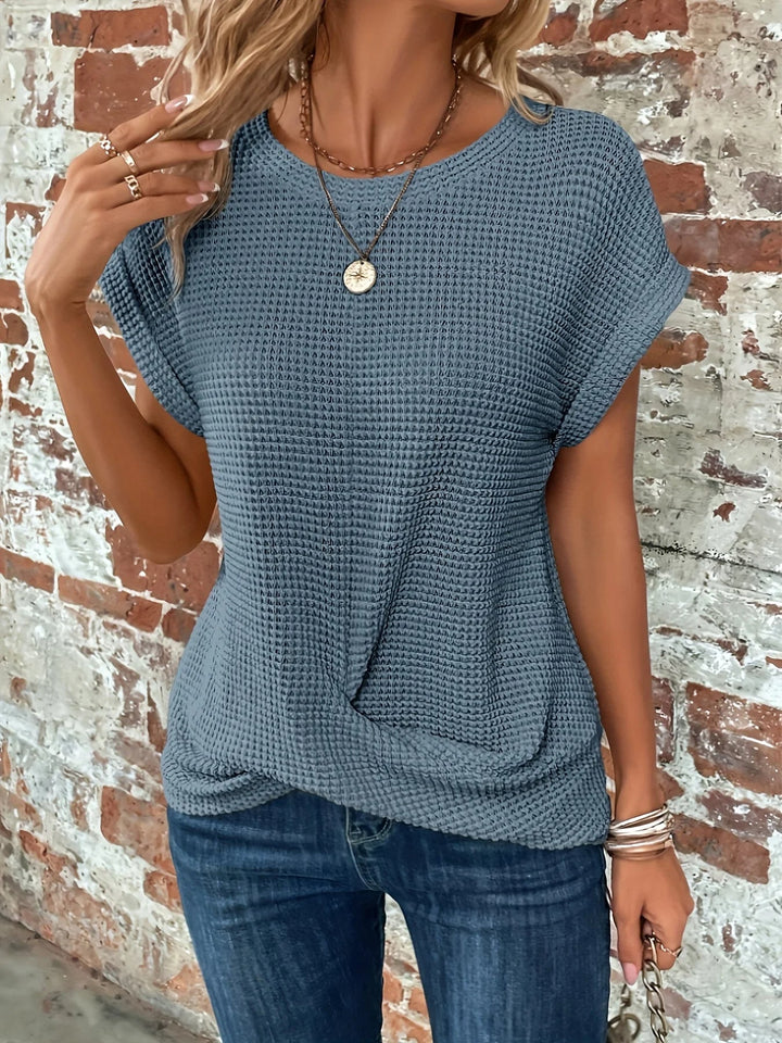 T-Shirt Torsadé Texturé Pour Femme | Coupe Décontractée