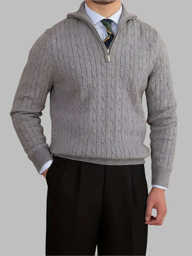 Pull en maille torsadée, design douillet
