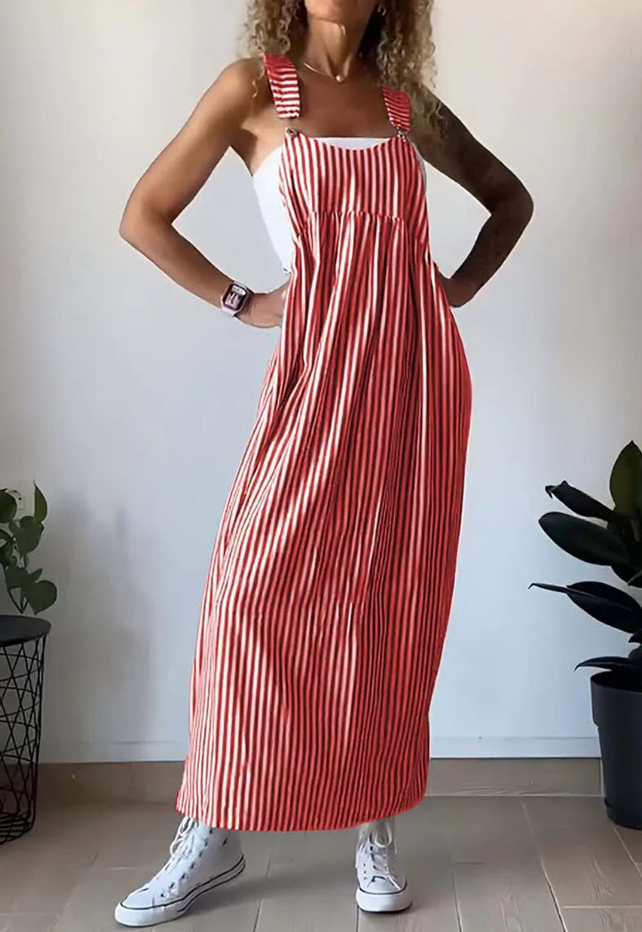 Emma | Robe combinaison décontractée rayée