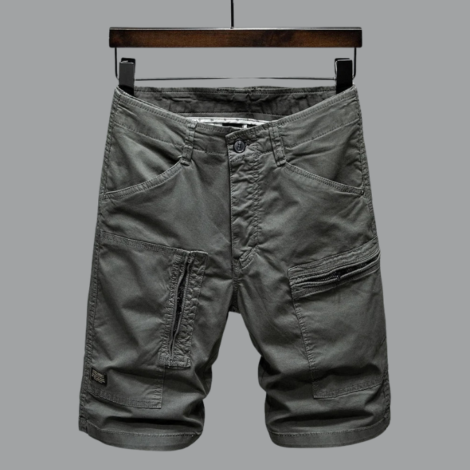 Pantacourt Cargo Ajusté Pour Hommes | Extensible
