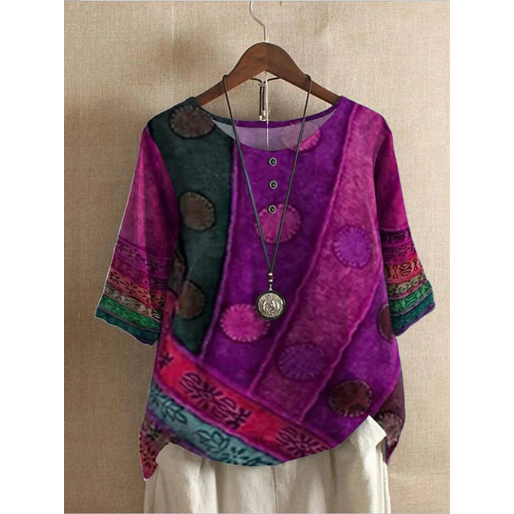 Colorful Bohemian Top | Breathable