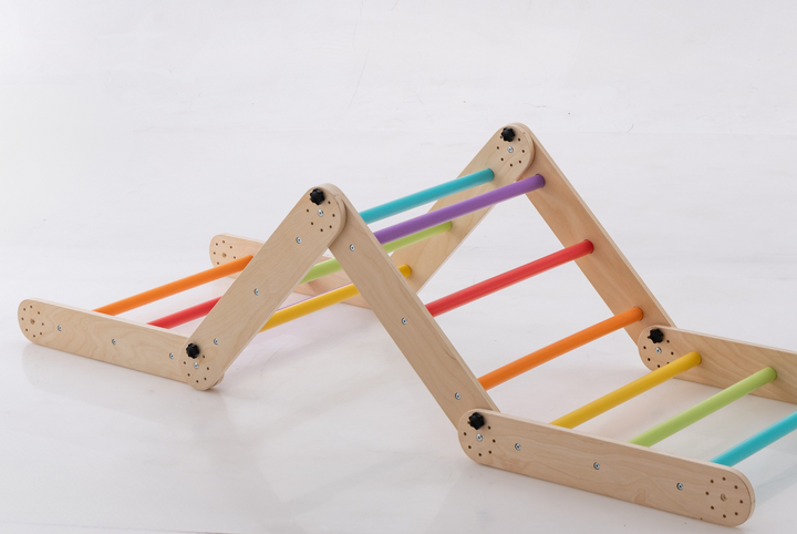 Transformable triangle + Reversible climbing ramp | 2-in-1 foldable climbing structure