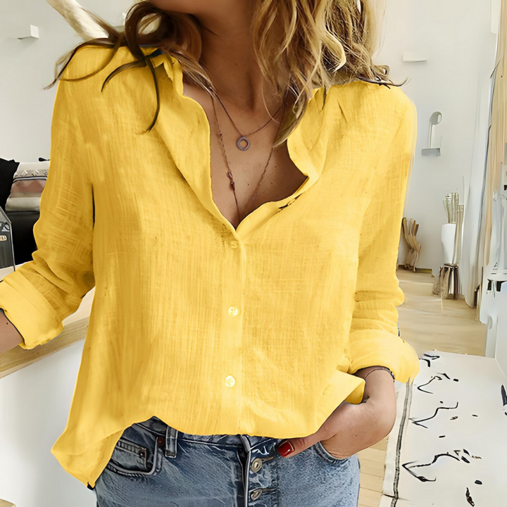 Roisin - Blouse Décontractée en Lin pour Femmes