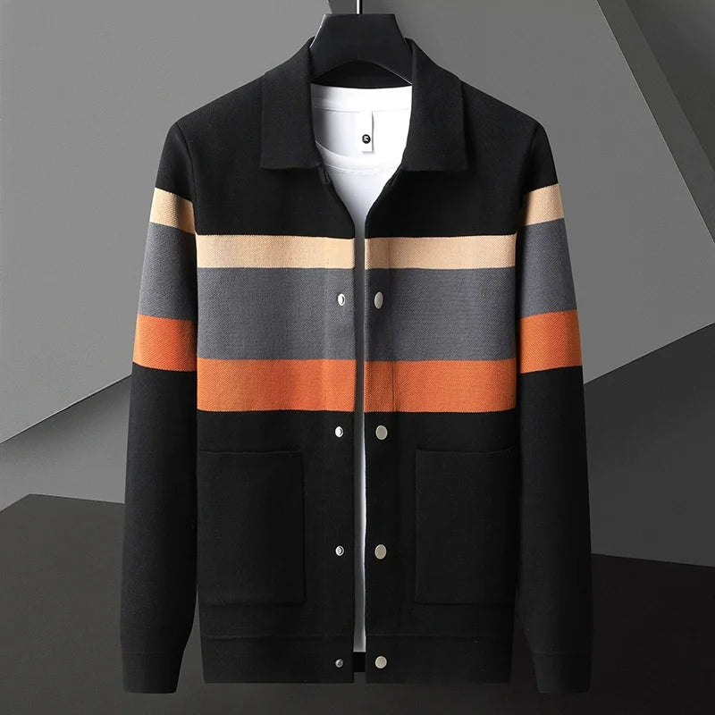 Veste Rétro En Maille Pour Hommes | Coupe Décontractée