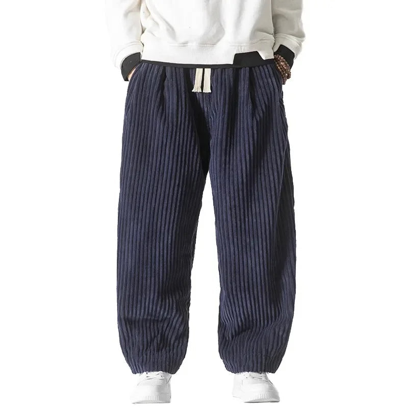 Pantalon Texturé Décontracté Pour Hommes | Coupe Large
