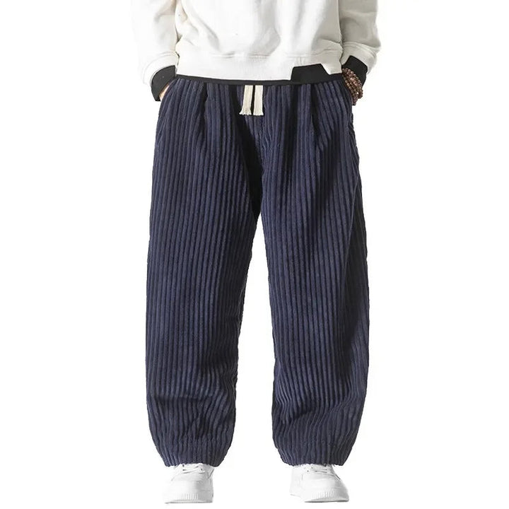 Pantalon Texturé Décontracté Pour Hommes | Coupe Large