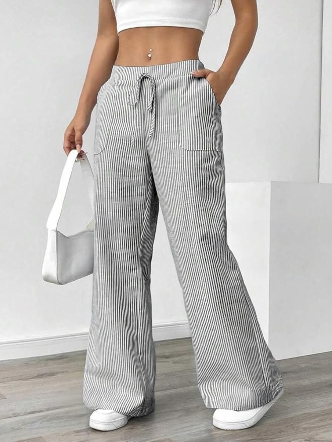Pantalon Large Décontracté Pour Femme | Léger Ajustable