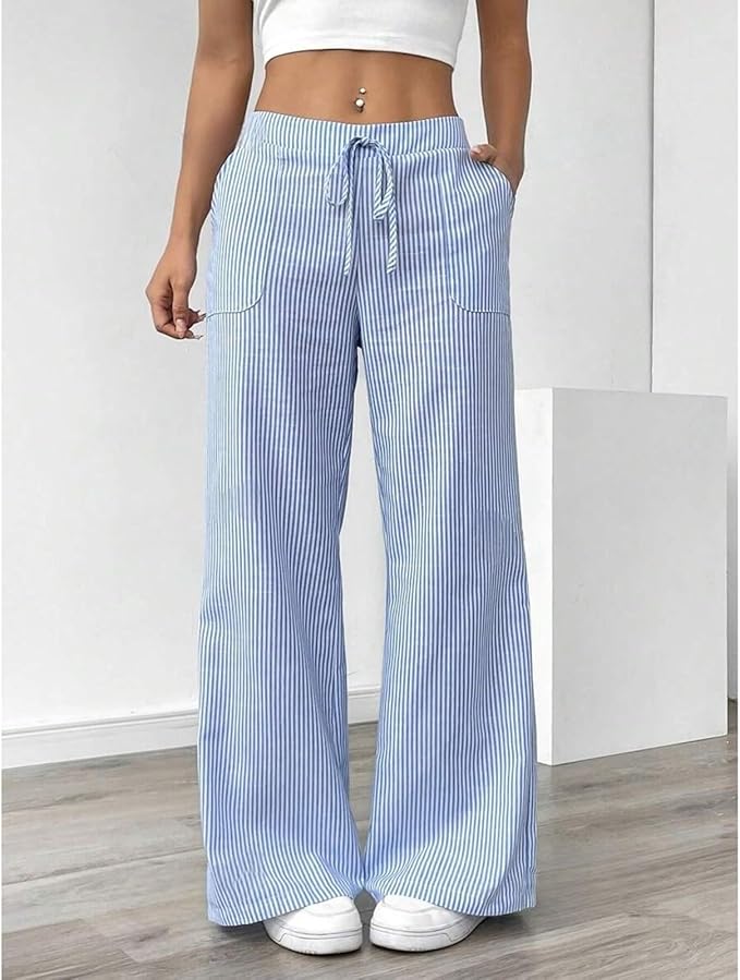 Pantalon Large Décontracté Pour Femme | Léger Ajustable