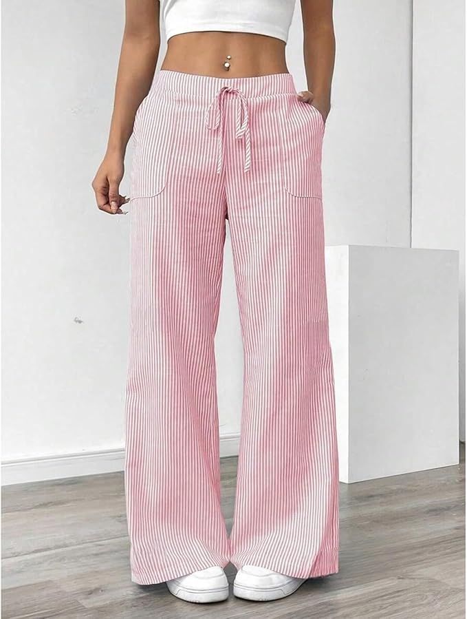 Pantalon Large Décontracté Pour Femme | Léger Ajustable