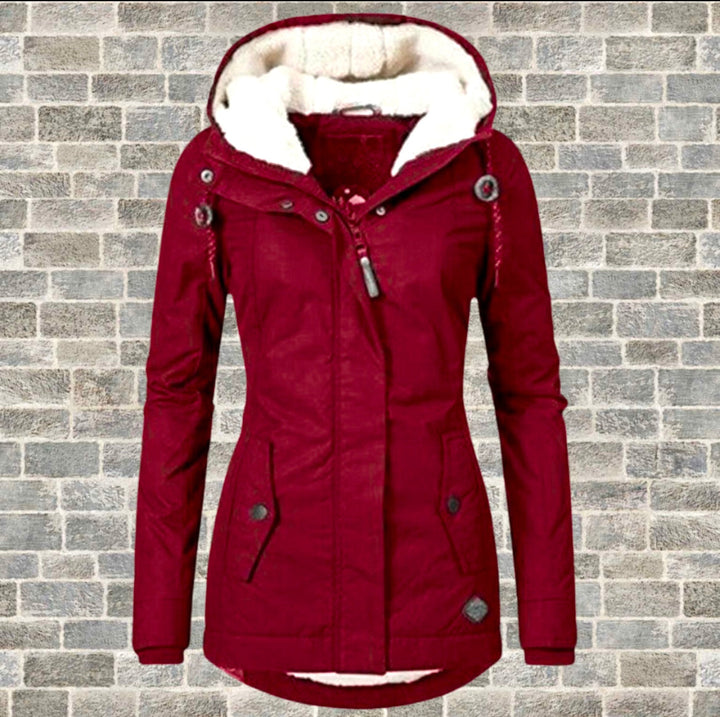 Parka Plissée Élégante pour Femme | Avec Capuche