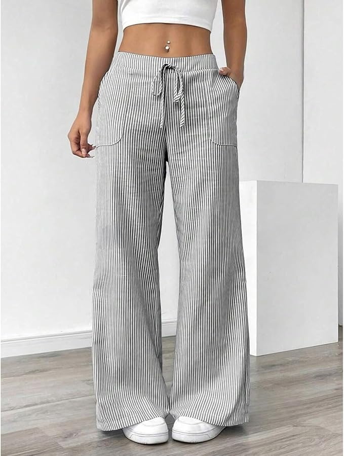 Pantalon Large Décontracté Pour Femme | Léger Ajustable