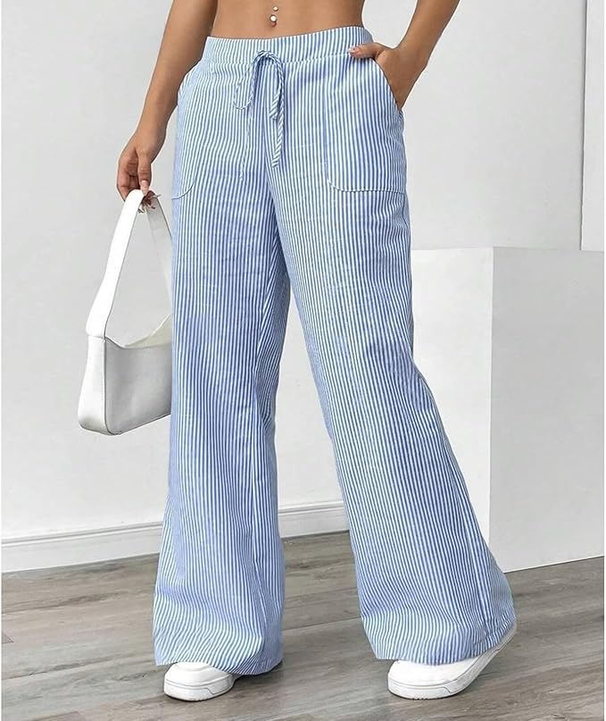 Pantalon Large Décontracté Pour Femme | Léger Ajustable
