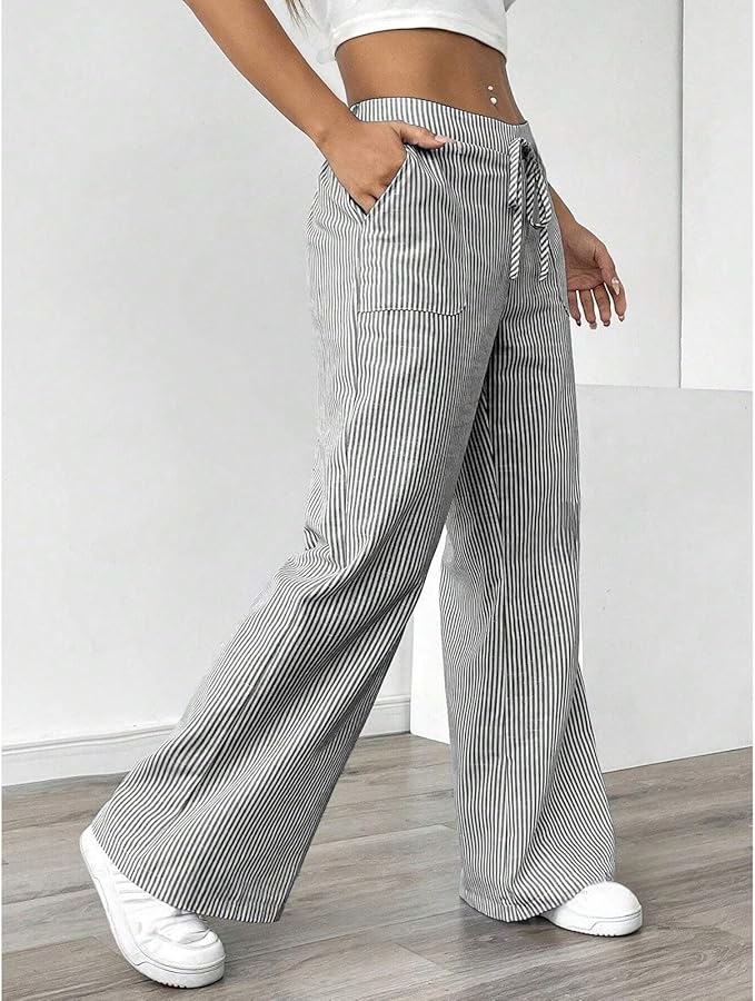 Pantalon Large Décontracté Pour Femme | Léger Ajustable