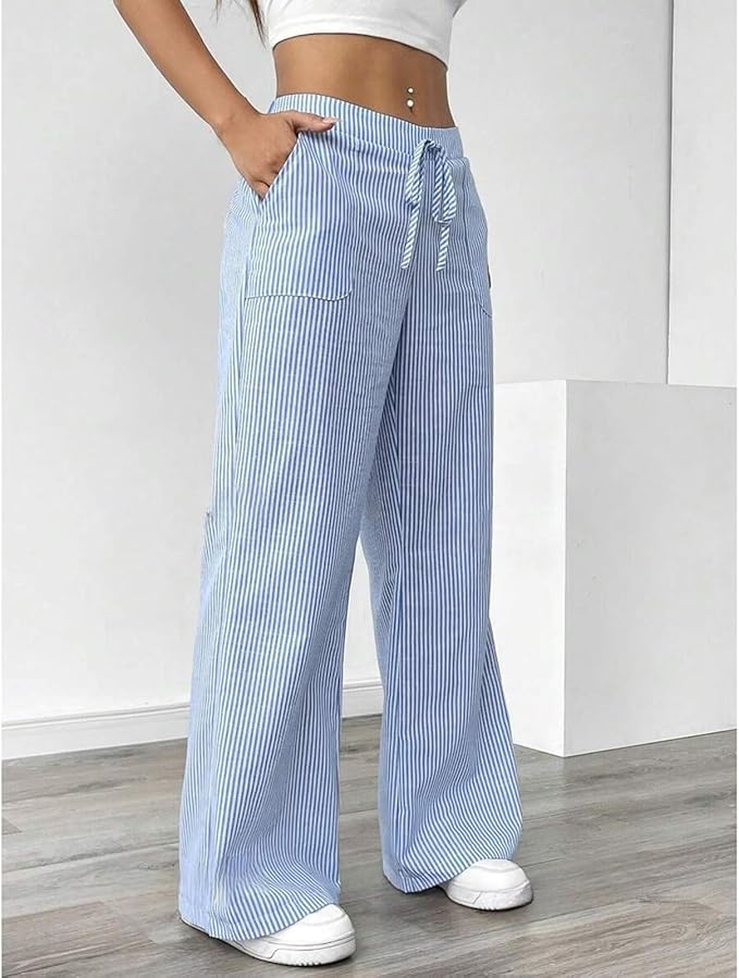 Pantalon Large Décontracté Pour Femme | Léger Ajustable