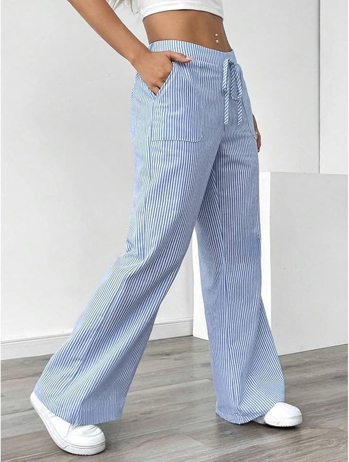 Pantalon Large Décontracté Pour Femme | Léger Ajustable
