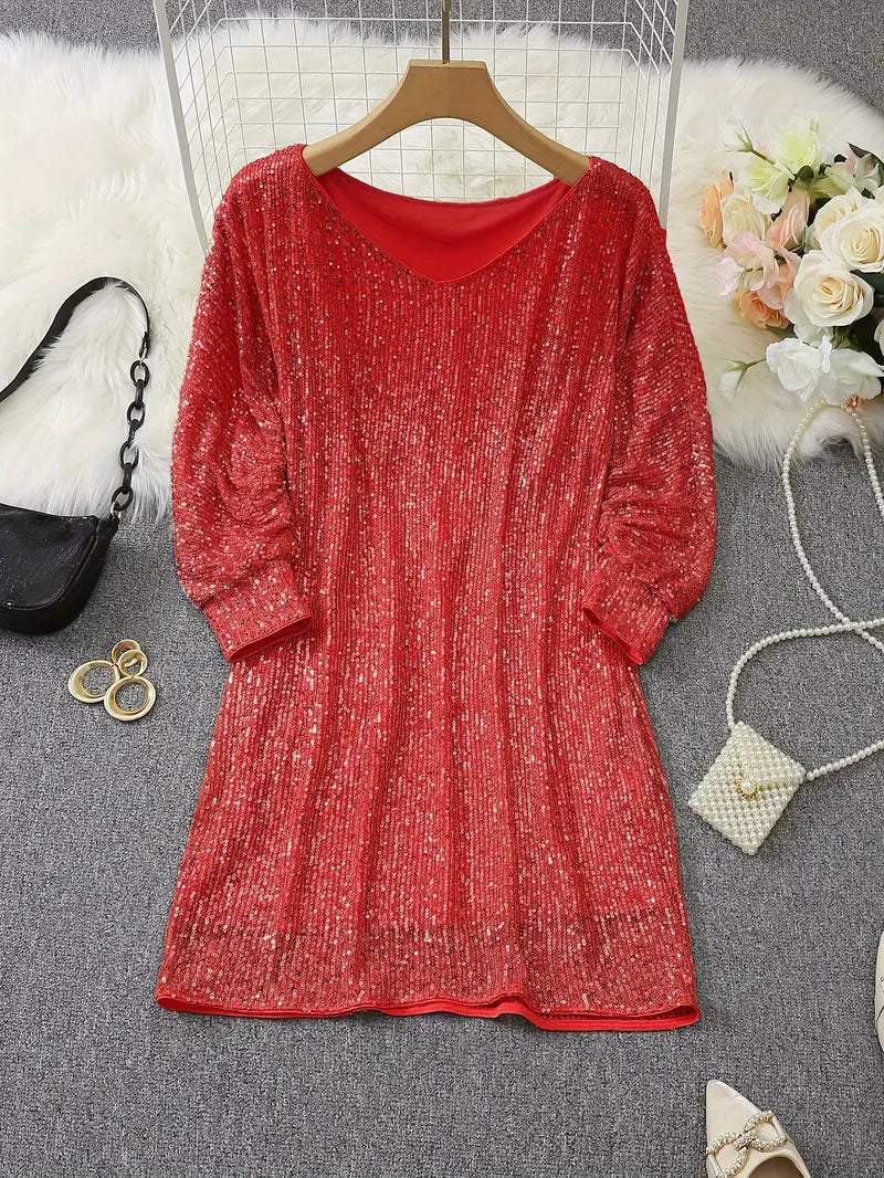 Robe Brillante Femme Asymétrique | Mini