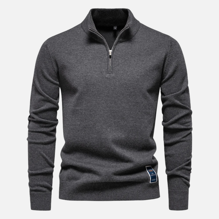 Pull à col zippé pour homme | Élégant et polyvalent