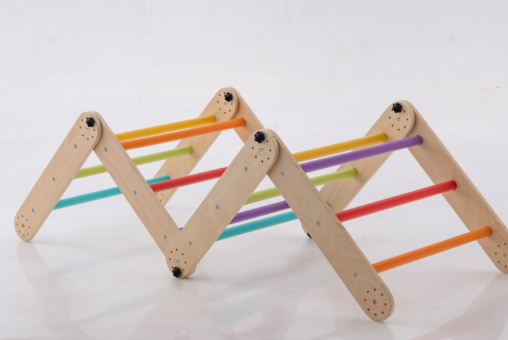 Transformable triangle + Reversible climbing ramp | 2-in-1 foldable climbing structure