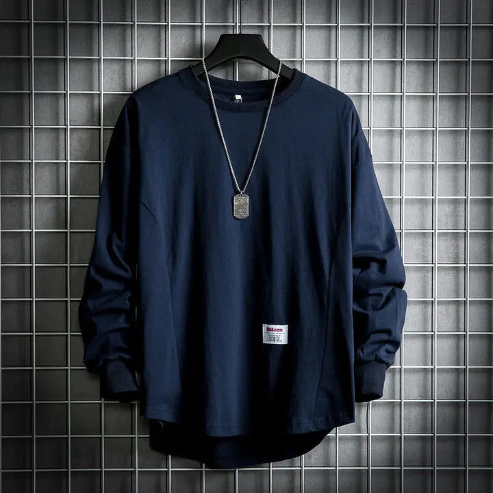 Pull Décontracté Minimaliste Pour Hommes | Ourlet Plongeant