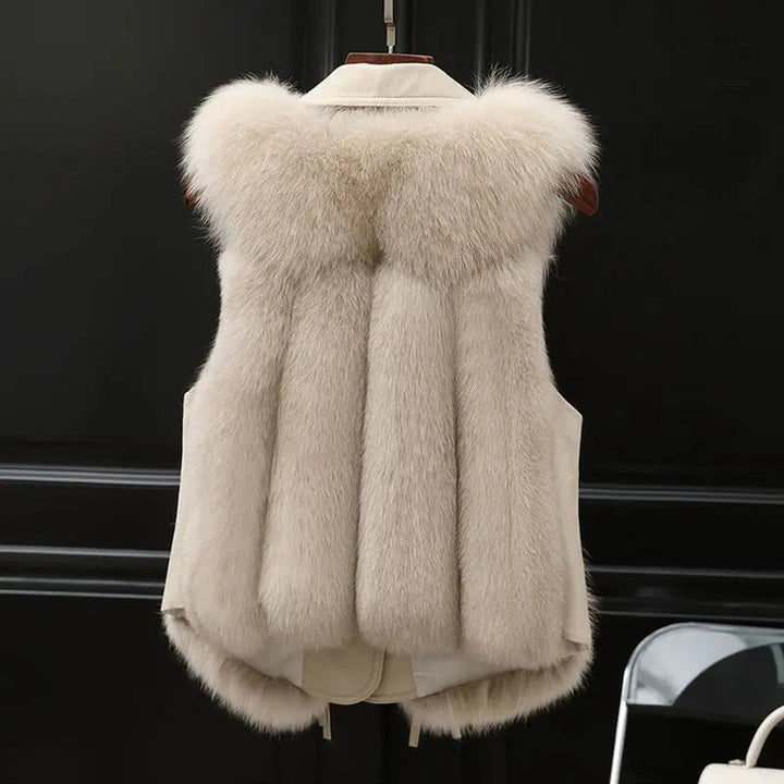 Gilet En Fausse Fourrure Luxueux Pour Femme | Ajustable