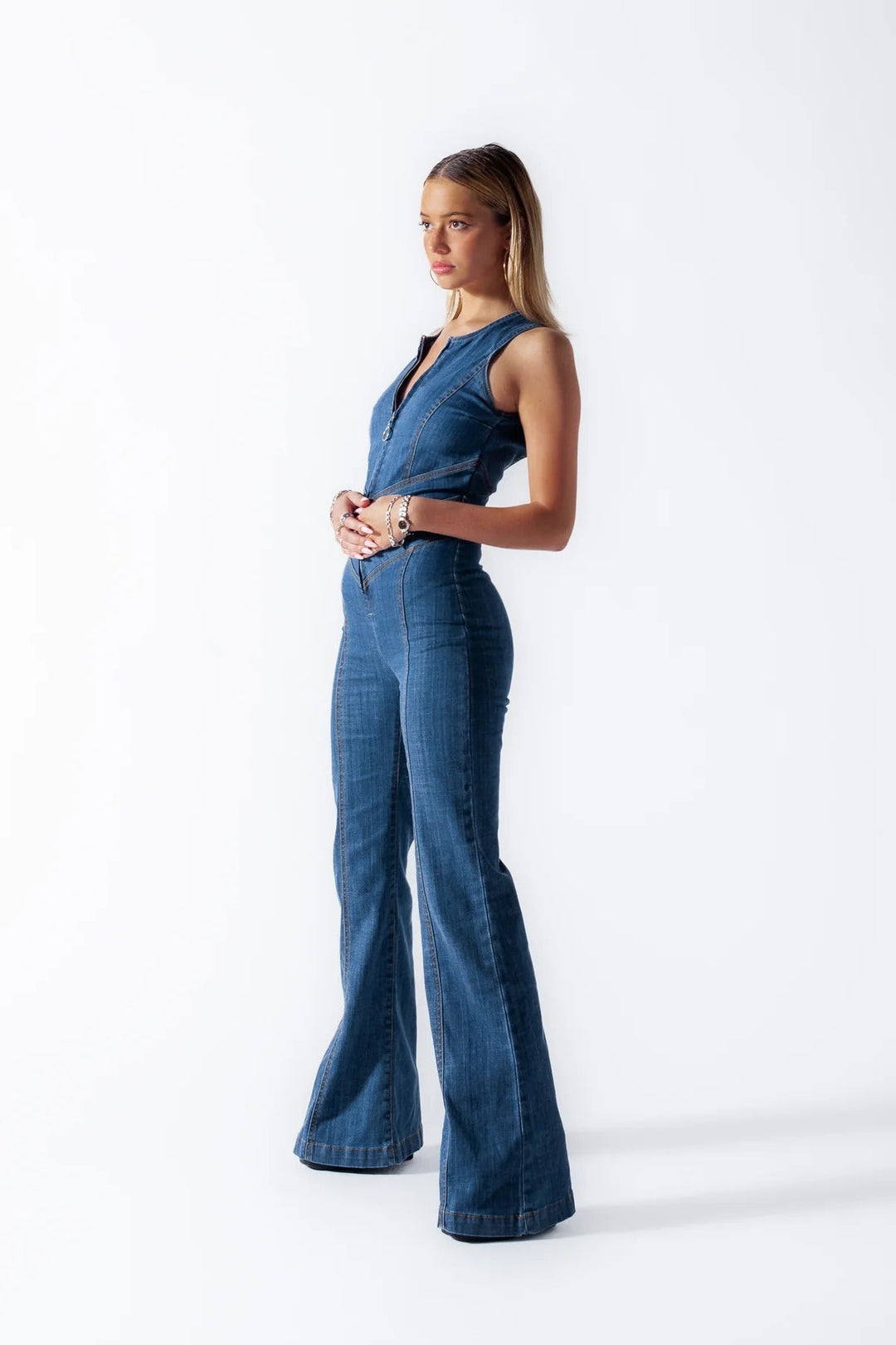 Women's Fitted Jumpsuit | Elegant Sweetheart Back