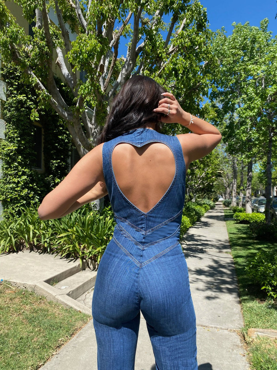Women's Fitted Jumpsuit | Elegant Sweetheart Back