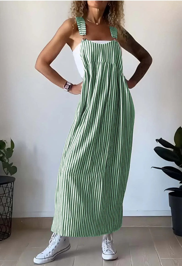 Emma | Robe combinaison décontractée rayée